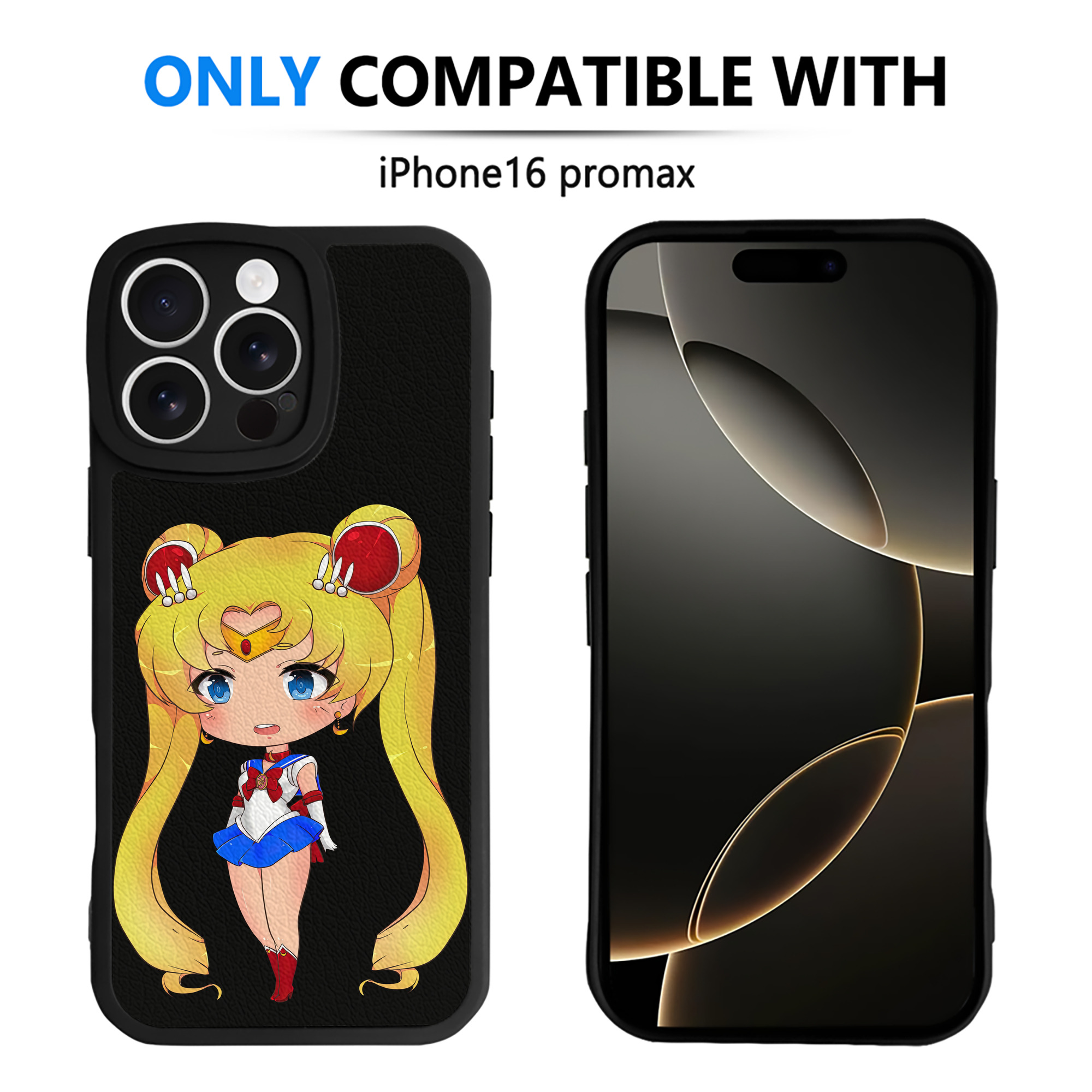 （画像用） 美少女戦士セーラームーン 月野 うさぎ つきの うさぎ Sailor Moon Tsukino Usagi 【iPhone 16シリーズ対応】シリコンスマホケース（レザー調） 材質：シリコン